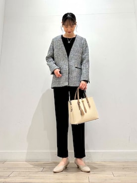 「アイテム（ヘアゴム）」を使った、amiさん（レディース・160cm）の冬コーディネート