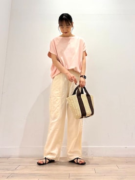 「ストレート×イエベ春」｜「アイテム（アクセサリー）」を使った、amiさん（レディース・160cm）の夏コーディネート