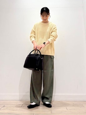 「DANTON」｜「アイテム（アクセサリー）」を使った、amiさん（レディース・160cm）の冬コーディネート