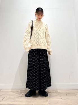 「アーバンリサーチドアーズ」｜「アイテム（ノーカラーコート）」を使った、amiさん（レディース・160cm）の冬コーディネート