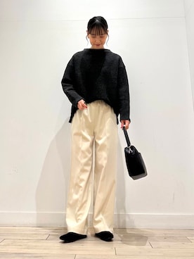 「FORK&SPOON」｜「アイテム（バレエシューズ）」を使った、amiさん（レディース・160cm）の冬コーディネート