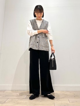 「FORK&SPOON」｜「アイテム（バレエシューズ）」を使った、amiさん（レディース・160cm）の秋コーディネート