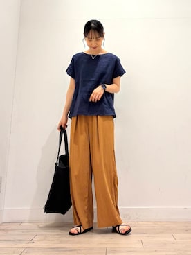 「SMELLY（スメリー）のアイテム」を使った、amiさん（レディース・160cm）の夏コーディネート