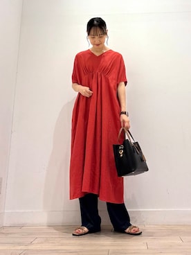 「ストレート×イエベ春」｜「アイテム（ワンピース/ドレス）」を使った、amiさん（レディース・160cm）の夏コーディネート