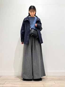 「アイテム（マウンテンパーカー）」を使った、amiさん（レディース・160cm）の秋コーディネート