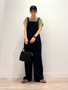 「アイテム（サロペット/オーバーオール）」を使った、amiさん（レディース・160cm・30代）の夏コーディネート