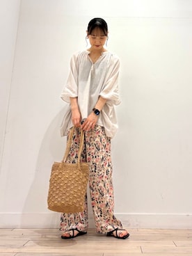「ストレート×イエベ春」｜「アイテム（アクセサリー）」を使った、amiさん（レディース・160cm）の夏コーディネート