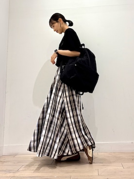 「アイテム（バックパック/リュック）」を使った、amiさん（レディース・160cm）の夏コーディネート