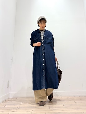 「アイテム（ニットキャップ/ビーニー）」を使った、amiさん（レディース・160cm・30代）の秋コーディネート