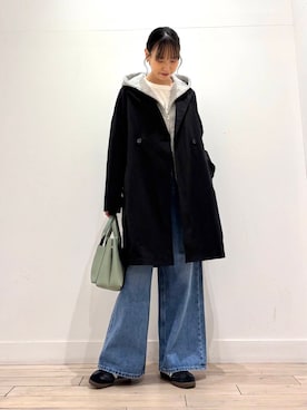 「アイテム（その他アウター）」を使った、amiさん（レディース・160cm）の冬コーディネート