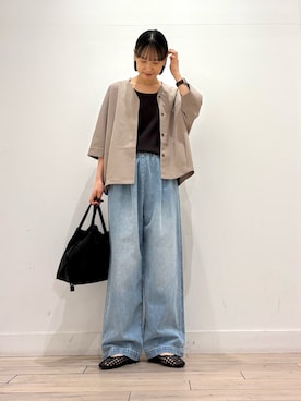 「ママコーディネート」｜amiさん（レディース・160cm）の春コーディネート