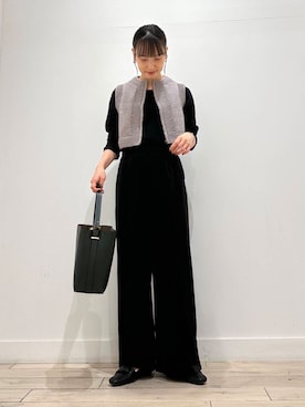 「RODE SKO（ロデスコ）のワンハンドル3WAYバッグ（ハンドバッグ）」を使った、amiさん（レディース・160cm）の夏コーディネート