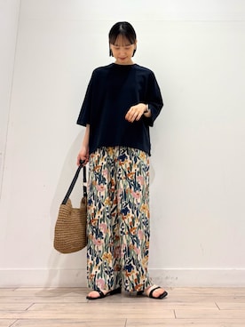 「ママコーディネート」｜amiさん（レディース・160cm）の春コーディネート