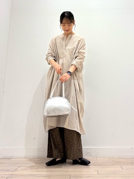 「アイテム（チュニック）」を使った、amiさん（レディース・160cm）の夏コーディネート