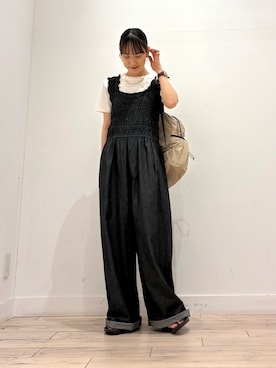 「アイテム（つなぎ/オールインワン）」を使った、amiさん（レディース・160cm）の夏コーディネート