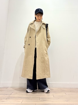 「アイテム（トレンチコート）」を使った、amiさん（レディース・160cm）の秋コーディネート