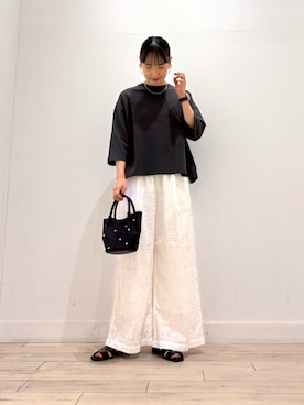 「RODE SKO（ロデスコ）のアイテム」を使った、amiさん（レディース・160cm）の夏コーディネート