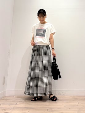 「URBAN RESEARCH Sonny Label（アーバンリサーチサニーレーベル）のアイテム（トップス）」を使った、amiさん（レディース・160cm）の夏コーディネート