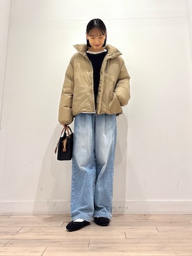 「アイテム（バレエシューズ）」を使った、amiさん（レディース・160cm）の冬コーディネート