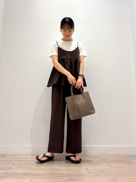 「RODE SKO（ロデスコ）のアイテム」を使った、amiさん（レディース・160cm）の夏コーディネート