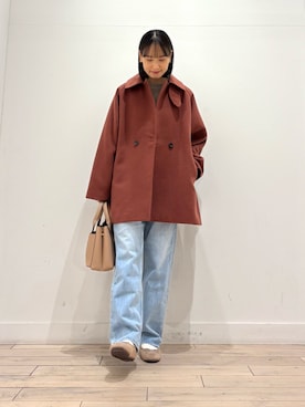 「URBAN RESEARCH DOORS（アーバンリサーチドアーズ）のWフェイスモールコクーンプルオーバー（Tシャツ/カットソー）」を使った、amiさん（レディース・160cm）の冬コーディネート