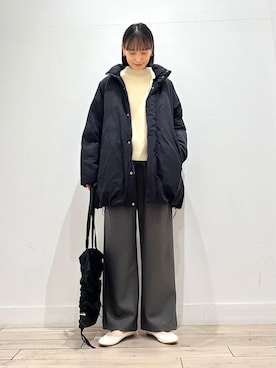 「アイテム（バレエシューズ）」を使った、amiさん（レディース・160cm）の冬コーディネート