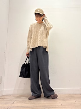 「アイテム（帽子）」を使った、amiさん（レディース・160cm・30代）の秋コーディネート