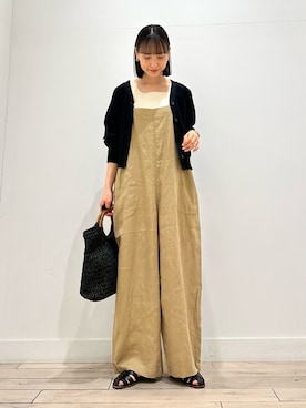 「アイテム（サロペット/オーバーオール）」を使った、amiさん（レディース・160cm）の春コーディネート