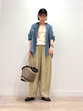 「ママコーディネート」｜amiさん（レディース・160cm）の春コーディネート