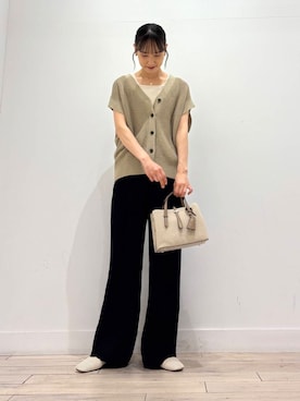 「URBAN RESEARCH DOORS（アーバンリサーチドアーズ）の楊柳イージーパンツ（その他パンツ）」を使った、amiさん（レディース・160cm）の夏コーディネート