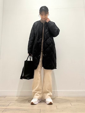 「キルトダウン」｜amiさん（レディース・160cm）の冬コーディネート