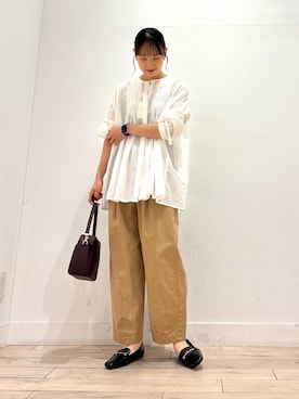 「アイテム（ローファー）」を使った、amiさん（レディース・160cm・30代）の夏コーディネート