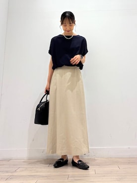 「きれいめ派カットソー」｜amiさん（レディース・160cm）の夏コーディネート