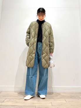 「キルトダウン」｜amiさん（レディース・160cm）の冬コーディネート