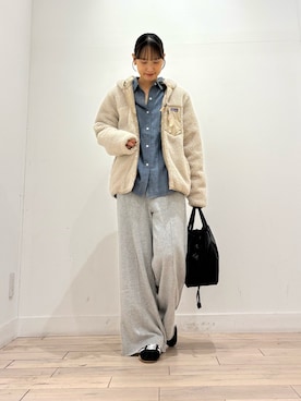 「URBAN RESEARCH DOORS（アーバンリサーチドアーズ）のシアーデニムシャツ（シャツ/ブラウス、ブルー系）」を使った、amiさん（レディース・160cm）の秋コーディネート