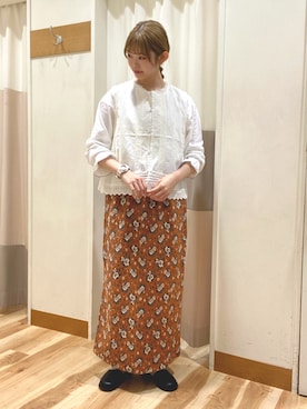 「Samansa Mos2（サマンサ モスモス）のアイテム（シューズ）」を使った、ハツネさん（レディース・159cm）の秋コーディネート