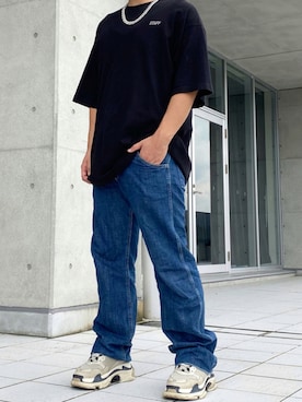 「vetements」｜「アイテム（アクセサリー）」を使った、松尾朋哉さん（メンズ・170cm）の秋コーディネート
