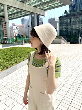 「サーモハット」｜okapiiiさん（レディース・153cm）の夏コーディネート