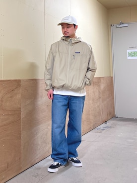 「Lee（リー）のアイテム（パンツ）」を使った、草彅さん（メンズ・165cm）の春コーディネート