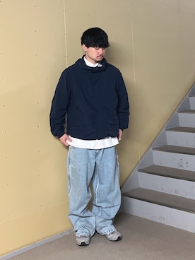 「アイテム（その他アウター、ブルー系）」を使った、草彅さん（メンズ・165cm）の秋コーディネート