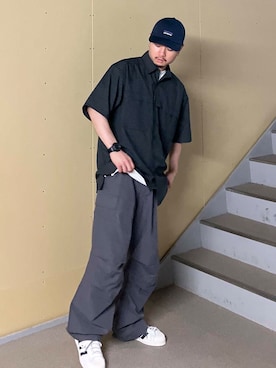「アイテム（腕時計）」を使った、草彅さん（メンズ・165cm）の夏コーディネート