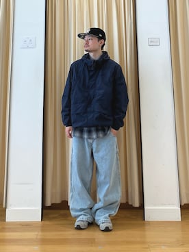 「Snow Peak（スノーピーク）のアイテム」を使った、草彅さん（メンズ・165cm）の秋コーディネート