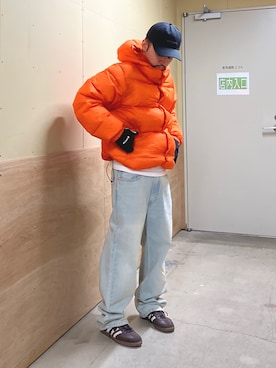 「アイテム（手袋）」を使った、草彅さん（メンズ・165cm）の冬コーディネート