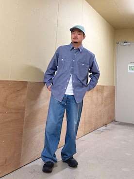 「URBAN RESEARCH DOORS（アーバンリサーチドアーズ）のアイテム（キャップ）」を使った、草彅さん（メンズ・165cm）の春コーディネート