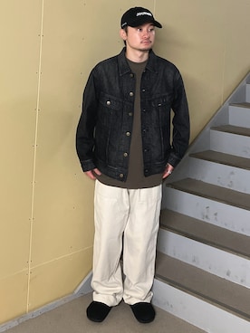 「Lee（リー）のアイテム」を使った、草彅さん（メンズ・165cm）の秋コーディネート