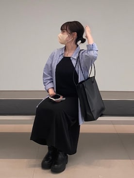 「FUDGEBOYのトラッドスタイル」｜「アイテム（ワンピース/ドレス）」を使った、🫧さん（レディース・158cm）の春コーディネート