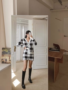 「SET UP」｜「アイテム（その他）」を使った、maybinsさん（レディース・163cm）の秋コーディネート