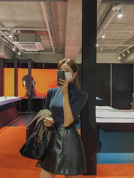 「skirt」｜「アイテム（ジャケット/アウター）」を使った、maybinsさん（レディース・163cm）の秋コーディネート