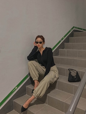 「シック」｜「アイテム（その他）」を使った、maybinsさん（レディース・163cm）の冬コーディネート