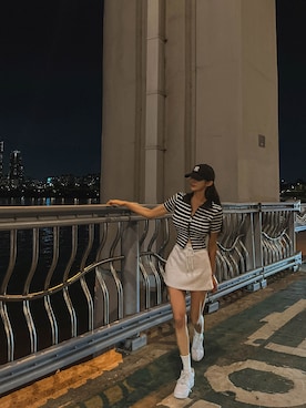 「デイリーカジュアル」｜「アイテム（その他）」を使った、maybinsさん（レディース・163cm）の夏コーディネート
